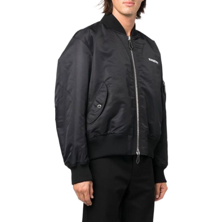 Burberry FW22  Black Jacket with Lettering and Deer Print on Back. 80561171 圖 5