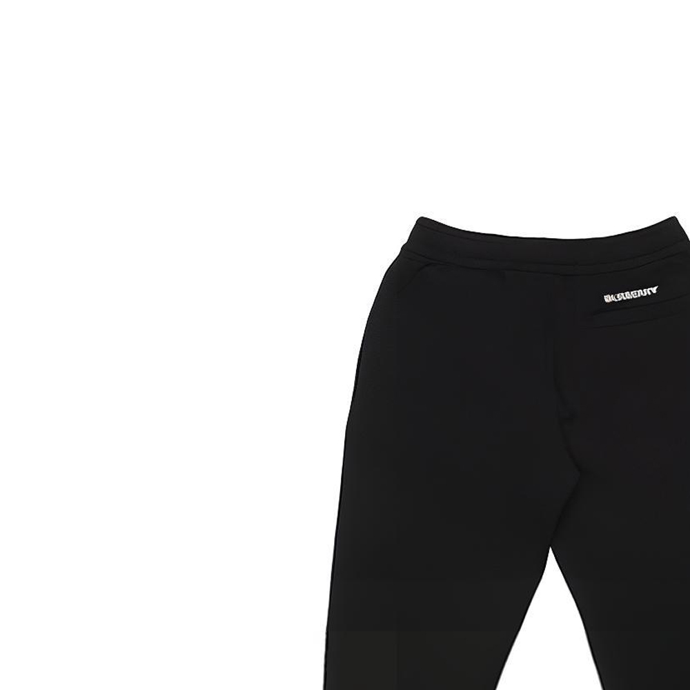 Shop Burberry FW22 黑色針織綉Logo圖案休閒長褲 80530171