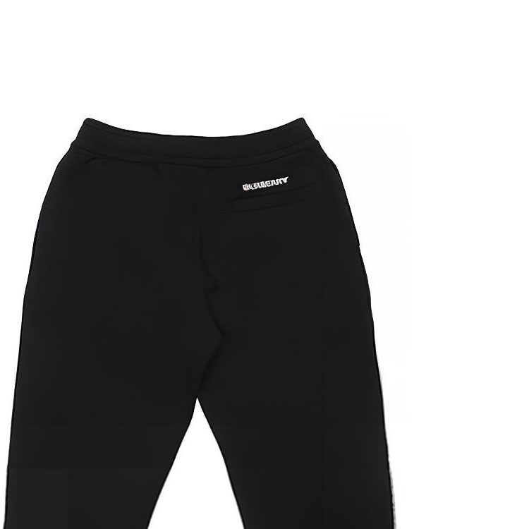 Details for Burberry FW22 黑色針織綉Logo圖案休閒長褲 80530171