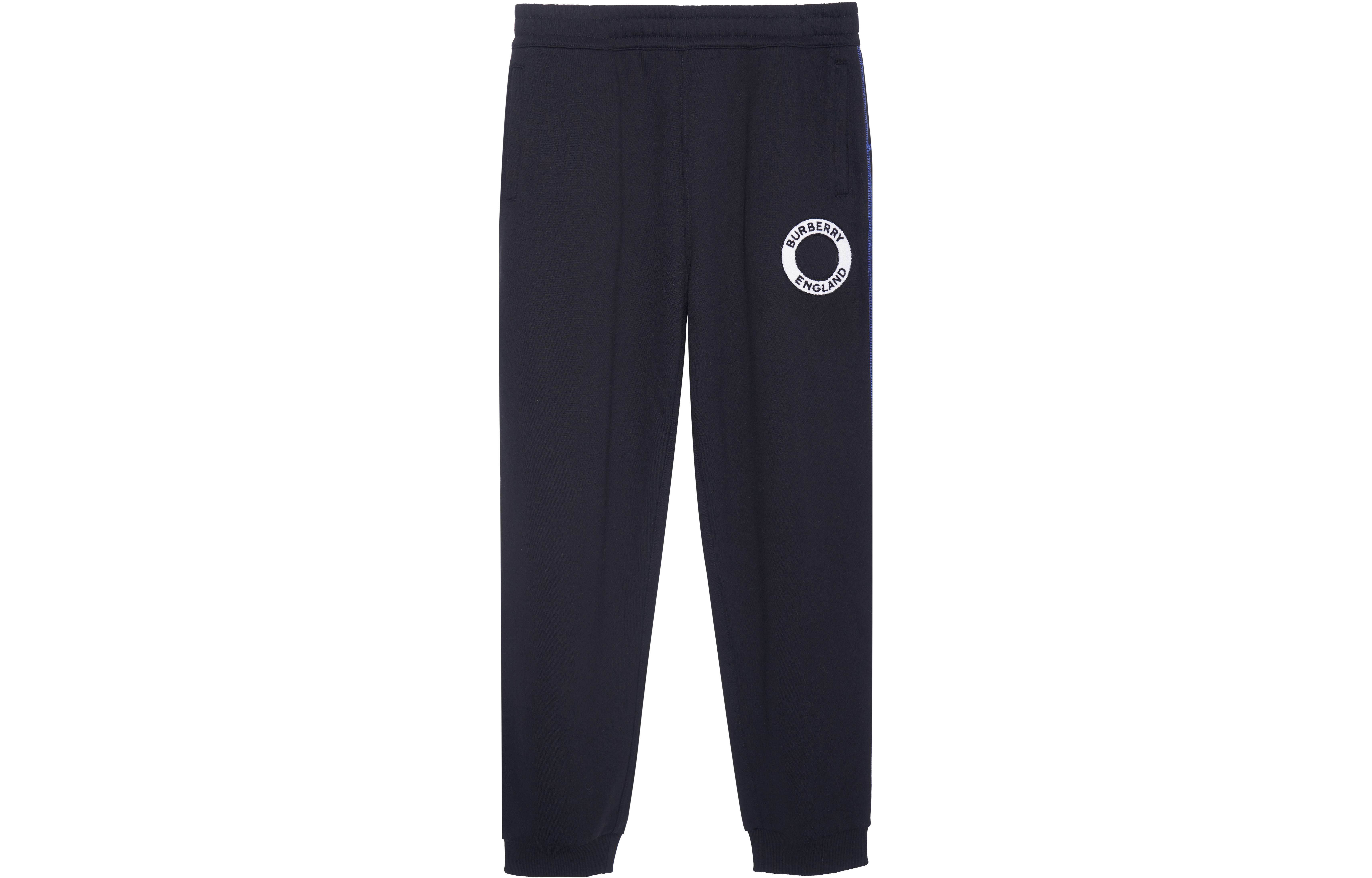 Order Burberry FW22 Seluar Jogger Knit Logo Hitam. 80607921