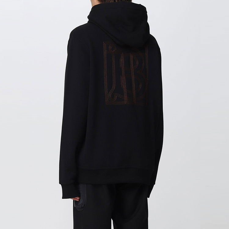 Burberry FW22  Black Logo Print Long Sleeve Casual Sweatshirt. 80575431 圖 5