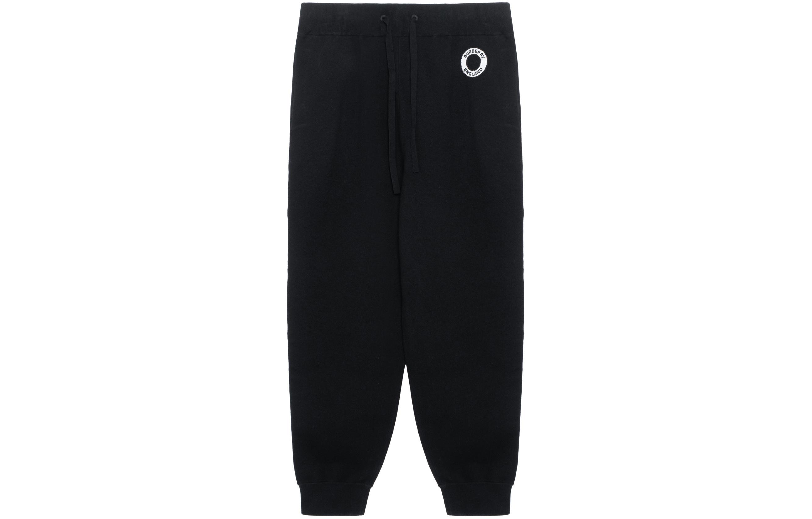 Order Burberry FW22 Seluar Sweat Hitam Logo dengan Pinggang Elastik. 80587601