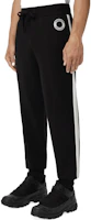 Shop Burberry FW22 Black Logo Sweatpants with Elastic Waistband. 80587601