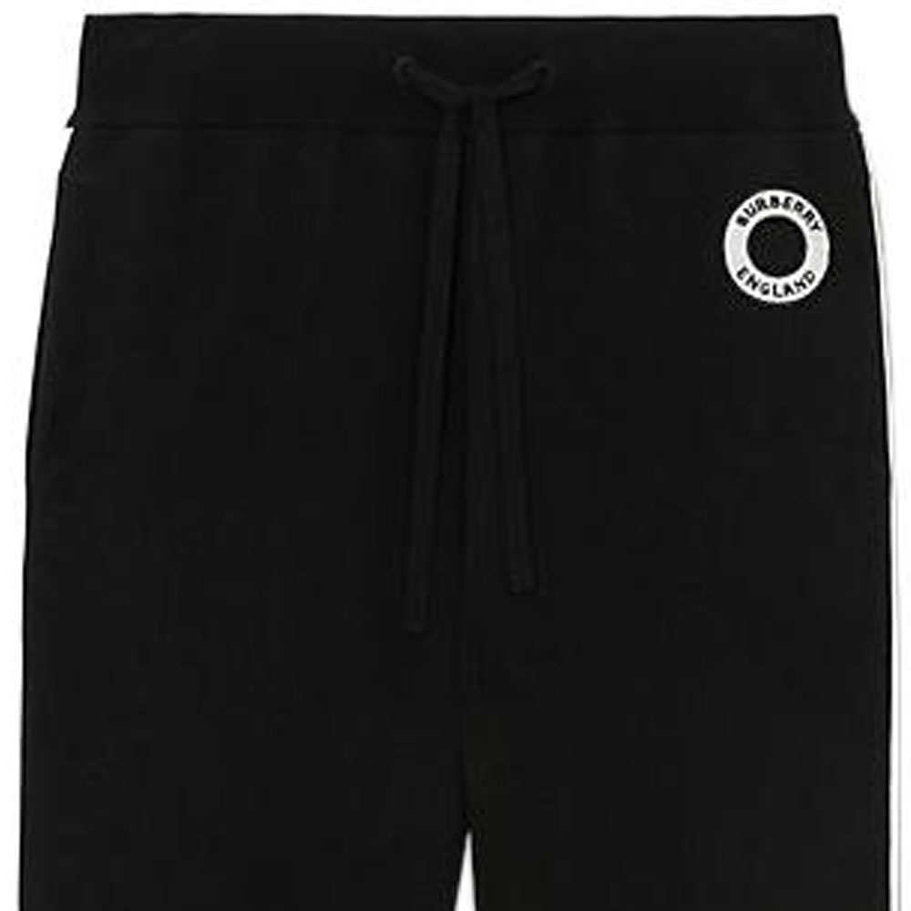 Cheap Burberry FW22 Seluar Sweat Hitam Logo dengan Pinggang Elastik. 80587601