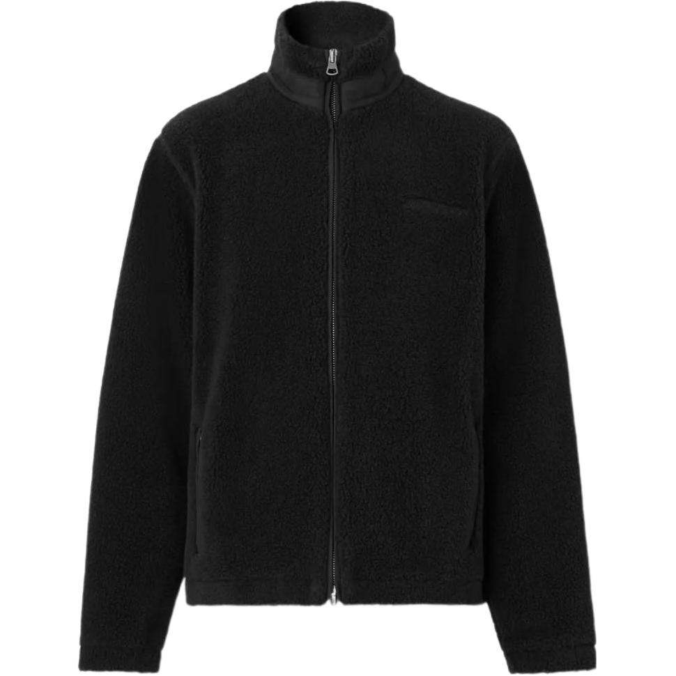 Burberry FW22  Black Long-Sleeve Jacket with Embroidered Oak Leaf Badge 80628141