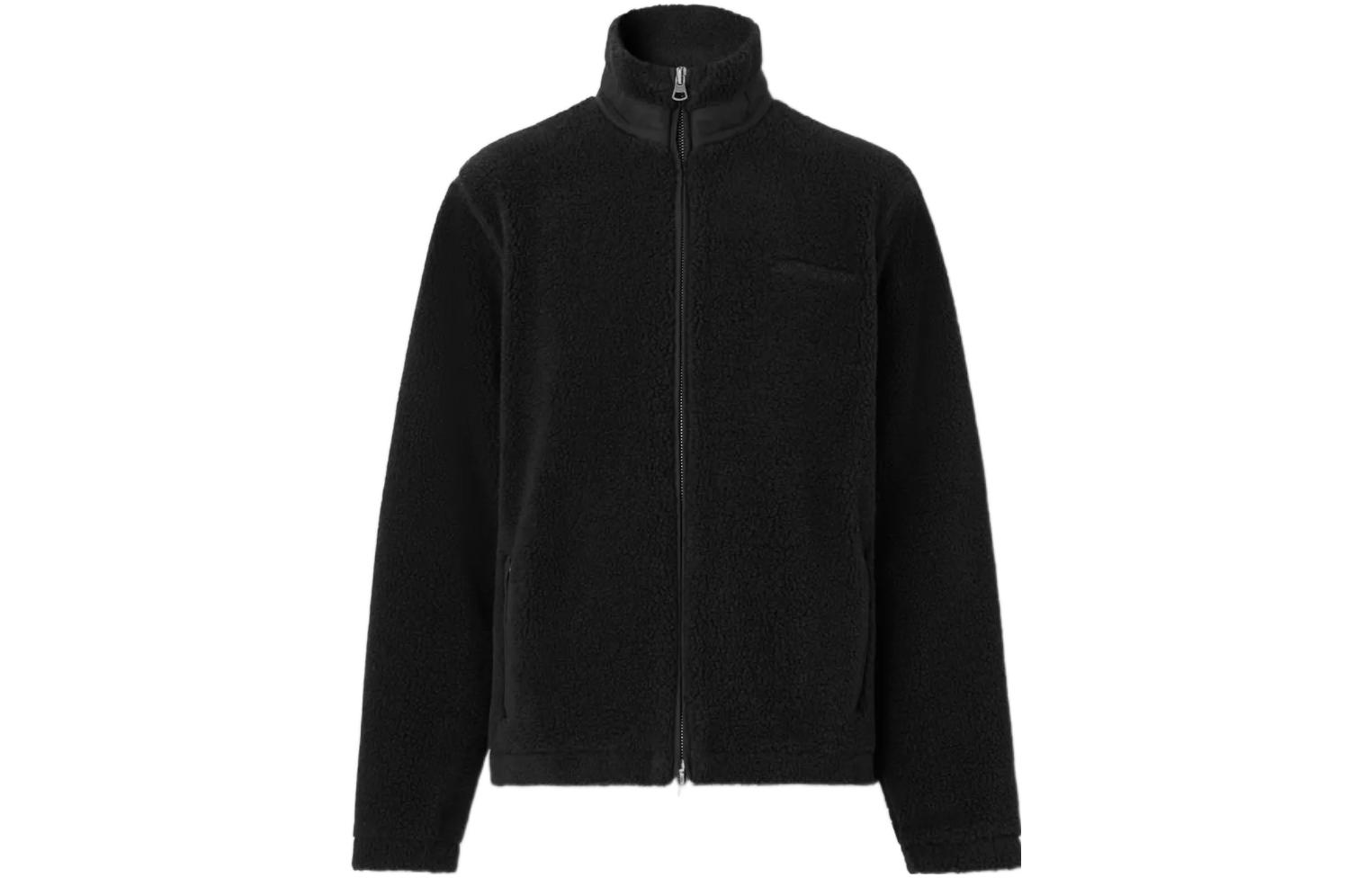 Order 博柏利2022秋冬黑色长袖外套饰刺绣橡叶徽章 80628141