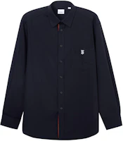 Burberry FW22 Black Long Sleeve Shirt with Logo Embroidery. 80574731 Burberry FW22 Black Long Sleeve Shirt with Logo Embroidery. 80574731