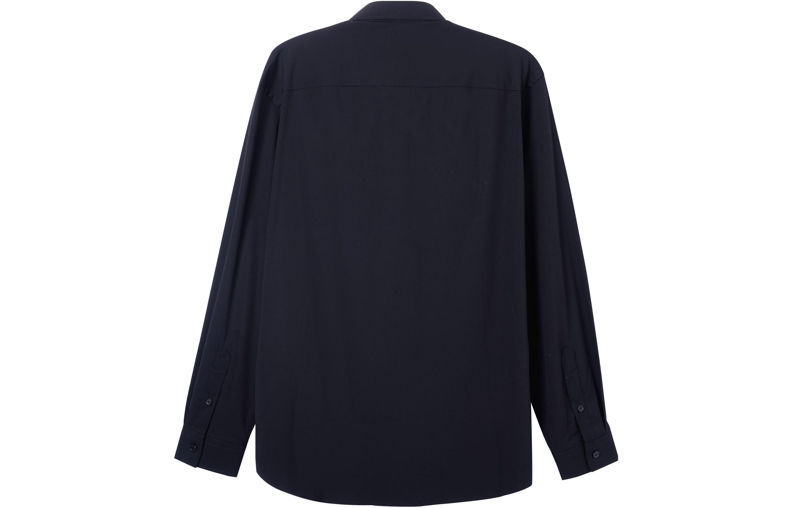 Burberry FW22  Black Long Sleeve Shirt with Logo Embroidery. 80574731 圖 3