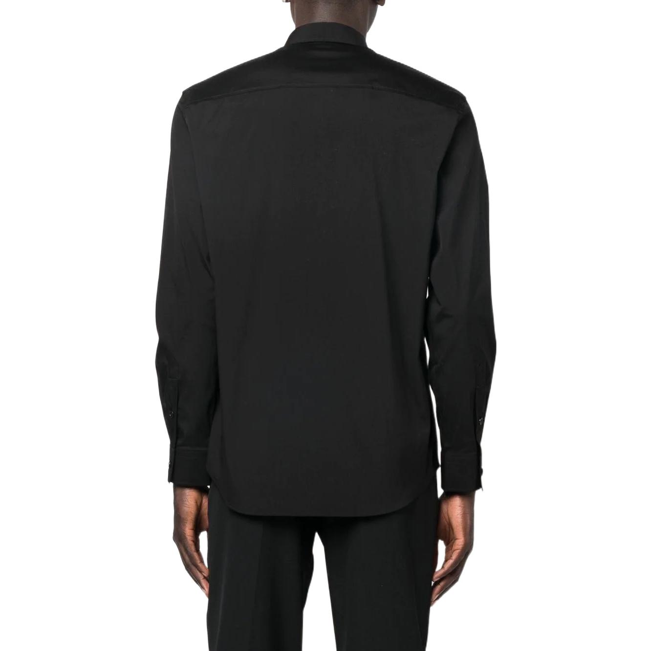 Burberry FW22  Black Long Sleeve Shirt with Logo Embroidery. 80574731 圖 4