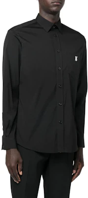 Burberry FW22 Black Long Sleeve Shirt with Logo Embroidery. 80574731 Details for Burberry FW22 Black Long Sleeve Shirt with Logo Embroidery. 80574731