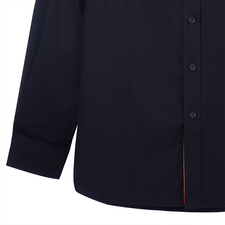 Burberry FW22  Black Long Sleeve Shirt with Logo Embroidery. 80574731 圖 7