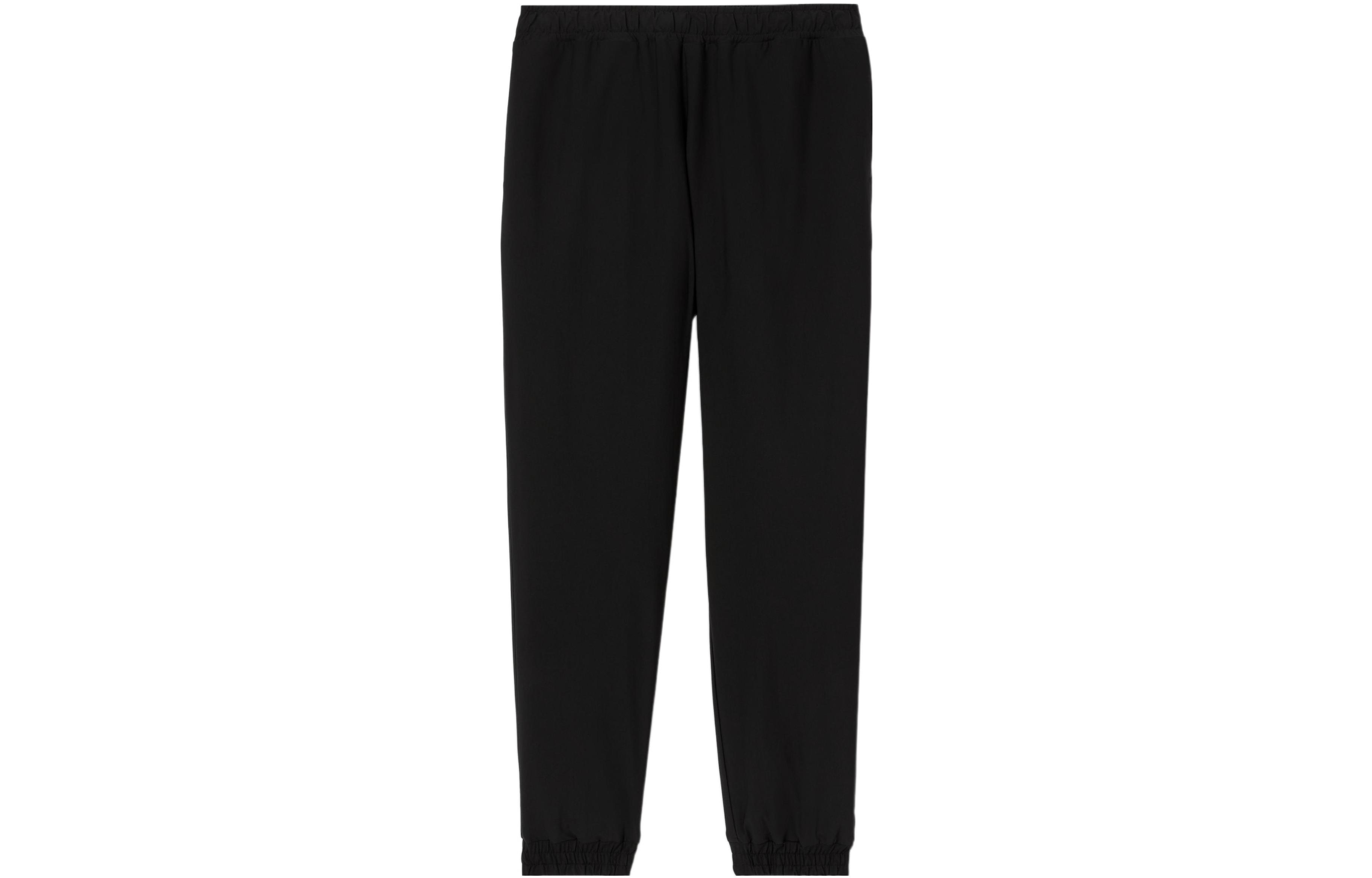 Burberry FW22  Black Loose Fit Straight Casual Pants with Logo. 80640761