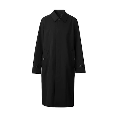 Burberry FW22 Black Mid-Length Trench Coat with Back Logo Detail. 80643641