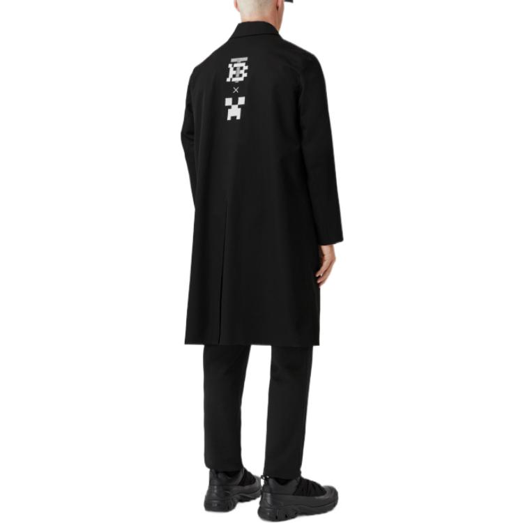 Burberry FW22  Black Mid-Length Trench Coat with Back Logo Detail. 80643641 圖 5