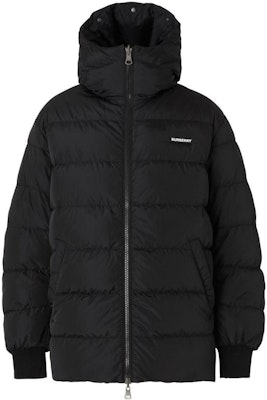 Burberry FW22 Black Puffer Jacket with Logo Print Hood. 80601931 Order Burberry FW22 Black Puffer Jacket with Logo Print Hood. 80601931