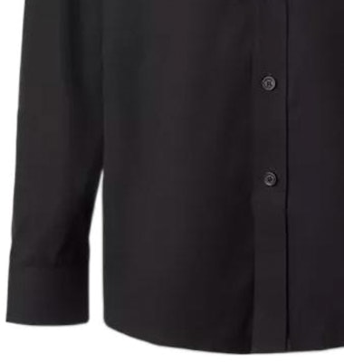 버버리 FW22 오크 리프 자수 블랙 셔츠 싱글 브레스티드 디자인. 80648731 Sizing 버버리 FW22 오크 리프 자수 블랙 셔츠 싱글 브레스티드 디자인. 80648731