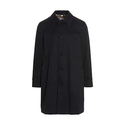 Burberry FW22 Black Solid Color Single-Breasted Mid-Length Trench Coat 80509271