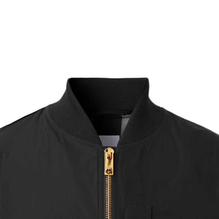 Purchase Burberry FW22  Black Solid Color Zip-Up Bomber Jacket. 80616491
