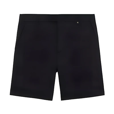 Burberry FW22 Black Solid Loose Fit Stretch Shorts 80551841