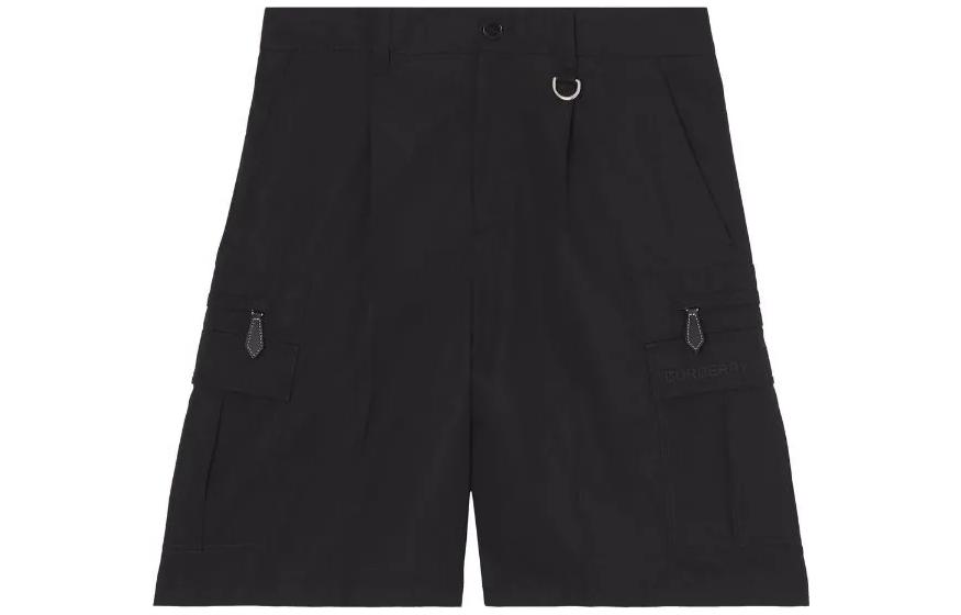 Burberry FW22  Black Solid Pocket Cotton Shorts. 80470311 圖 2