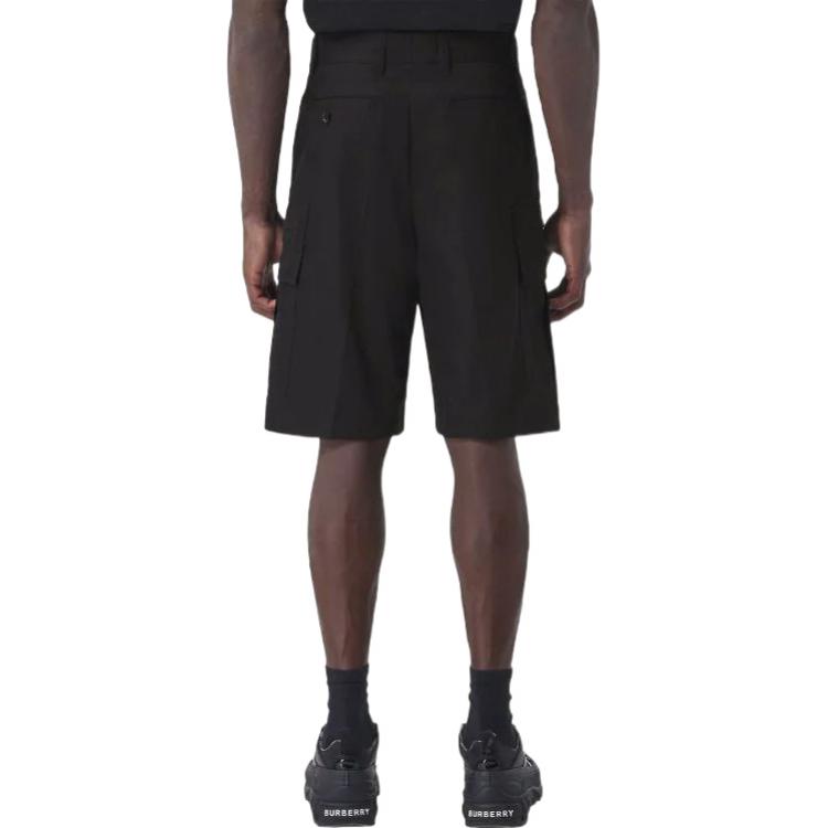Burberry FW22  Black Solid Pocket Cotton Shorts. 80470311 圖 5