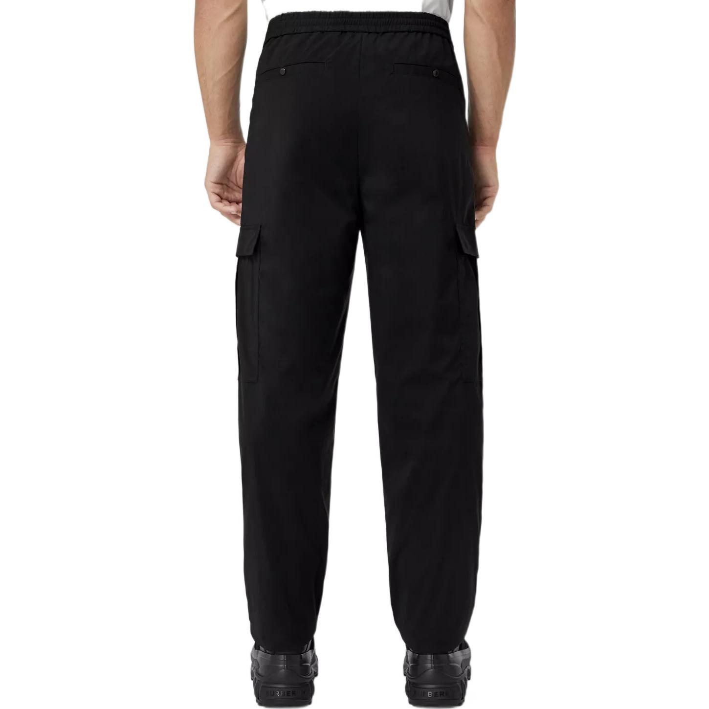 Burberry FW22  Black Straight-Leg Casual Pants with Logo Detail Pockets 80587271 圖 5