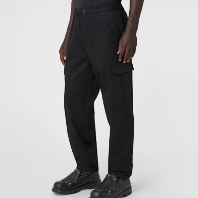 Burberry FW22 Celana Hitam Santai Straight-Leg dengan Pinggang Elastis. 80650861 Purchase Burberry FW22 Celana Hitam Santai Straight-Leg dengan Pinggang Elastis. 80650861