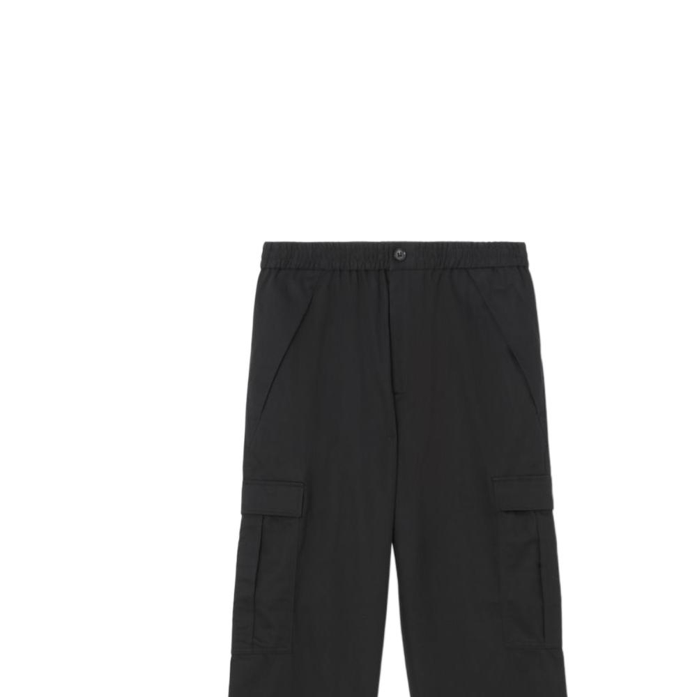 Details for Burberry FW22 Celana Hitam Santai Straight-Leg dengan Pinggang Elastis. 80650861