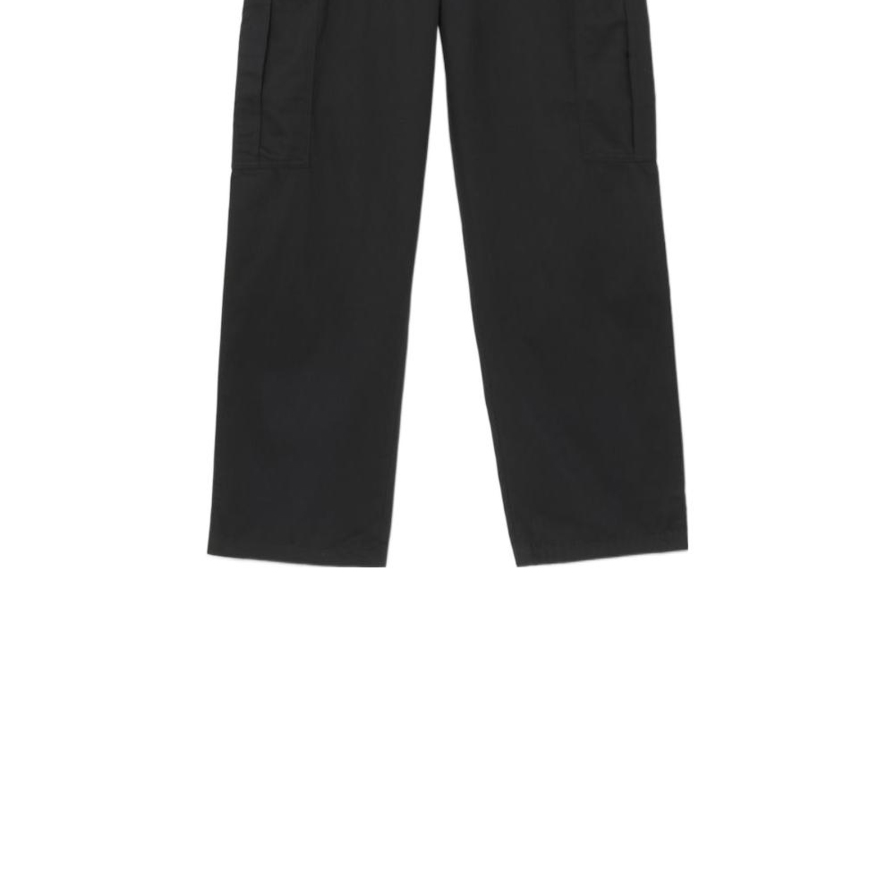 Sizing Burberry FW22 Celana Hitam Santai Straight-Leg dengan Pinggang Elastis. 80650861