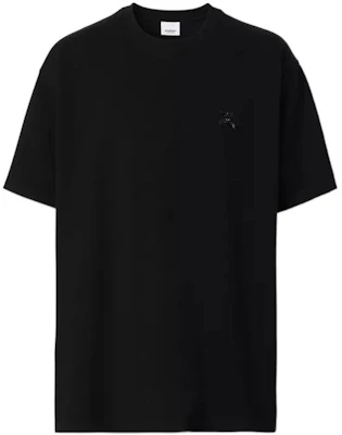 Burberry FW22 黑色純色水鑽細節短袖T恤 80651391 Order Burberry FW22 黑色純色水鑽細節短袖T恤 80651391