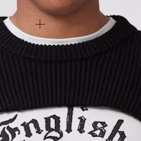 Details for Burberry FW22 黑色三角挖剪針織長袖毛衣套頭衫 80609391