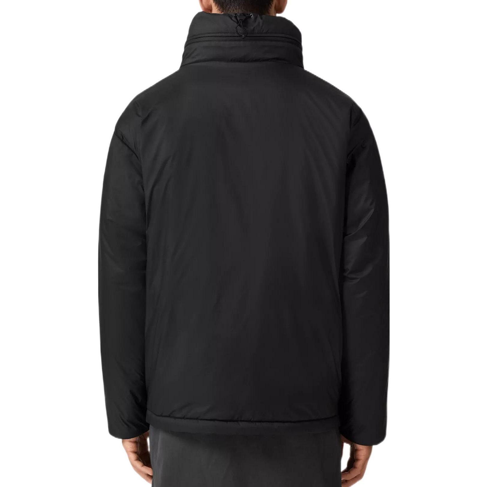 Purchase Burberry FW22  Black Zip-Up Loose-Fit Thick Cotton Jacket. 80579661