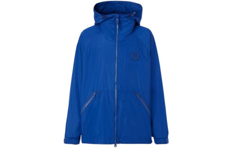 Burberry FW22  Blue Hooded Jacket with Logo and Zip Closure. 80606681 圖 2