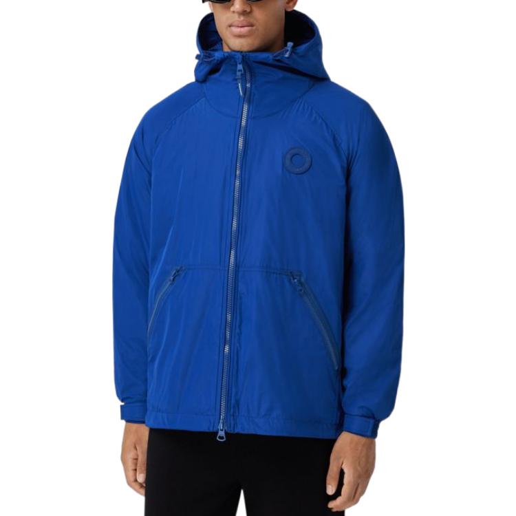 Burberry FW22  Blue Hooded Jacket with Logo and Zip Closure. 80606681 圖 3