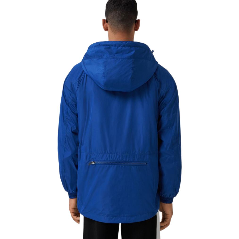 Burberry FW22  Blue Hooded Jacket with Logo and Zip Closure. 80606681 圖 4