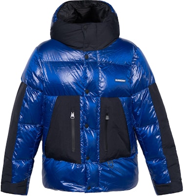 Burberry FW22 Blue Logo Print Puffer Jacket with Hood and Zip Closure. 80583291 Buy Burberry FW22 Blue Logo Print Puffer Jacket with Hood and Zip Closure. 80583291