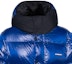 Details for Burberry FW22 Blue Logo Print Puffer Jacket with Hood and Zip Closure. 80583291