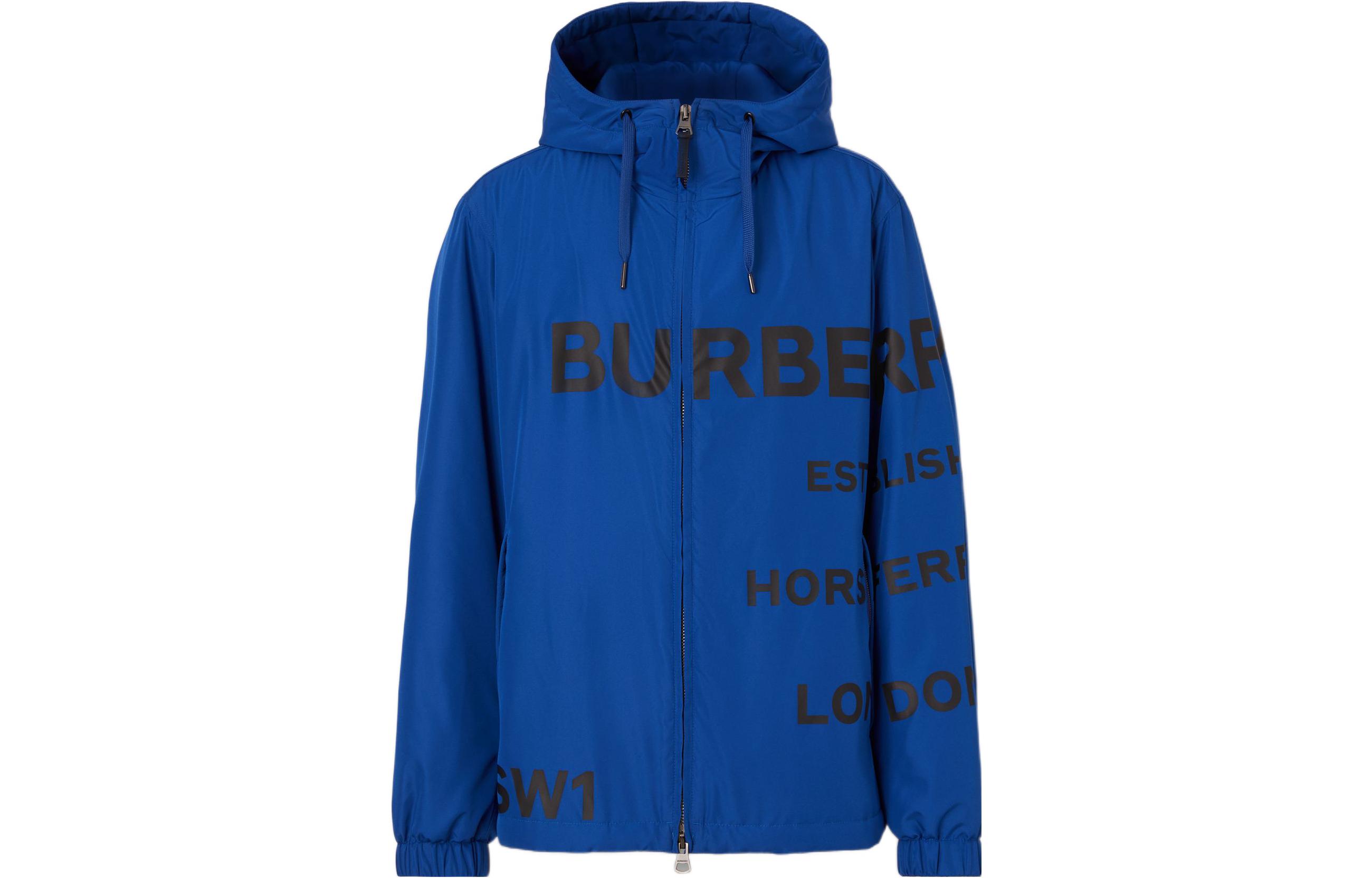 Burberry FW22  Blue Zip-Up Hoodie Jacket with Logo Print. 80584201 圖 2