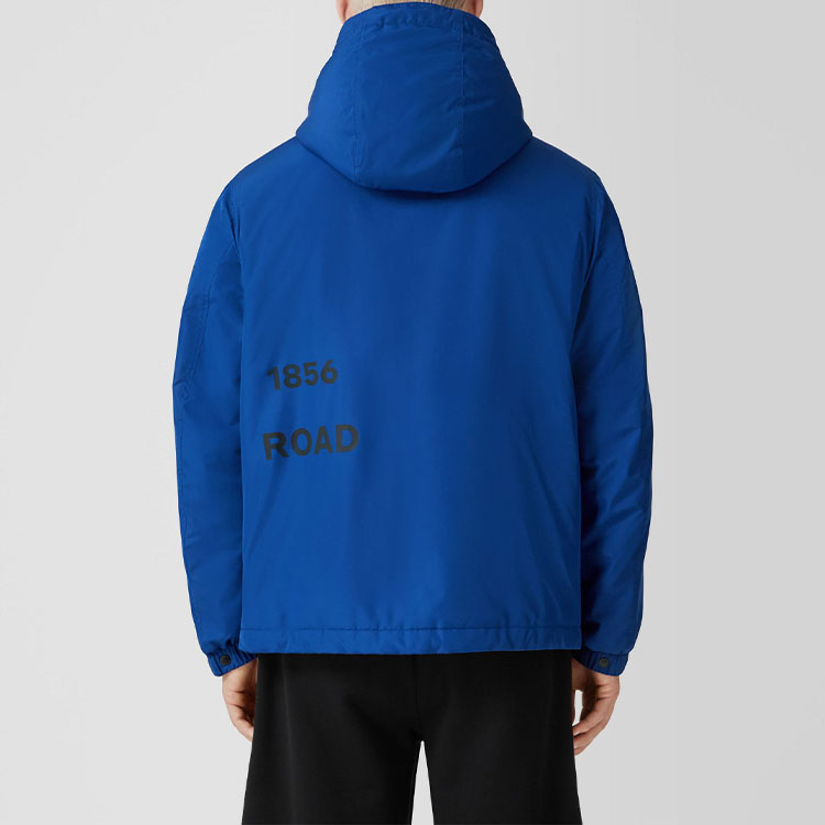 Burberry FW22  Blue Zip-Up Hoodie Jacket with Logo Print. 80584201 圖 4