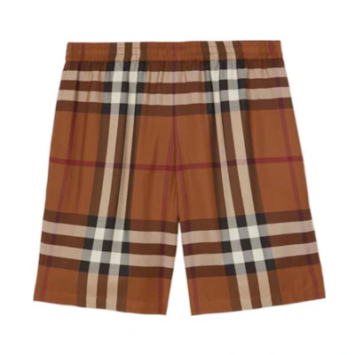 Burberry FW22 Brown Plaid Casual Straight Shorts. 80522081