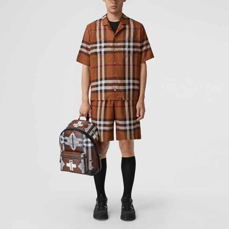 Burberry FW22  Brown Plaid Casual Straight Shorts. 80522081 圖 3