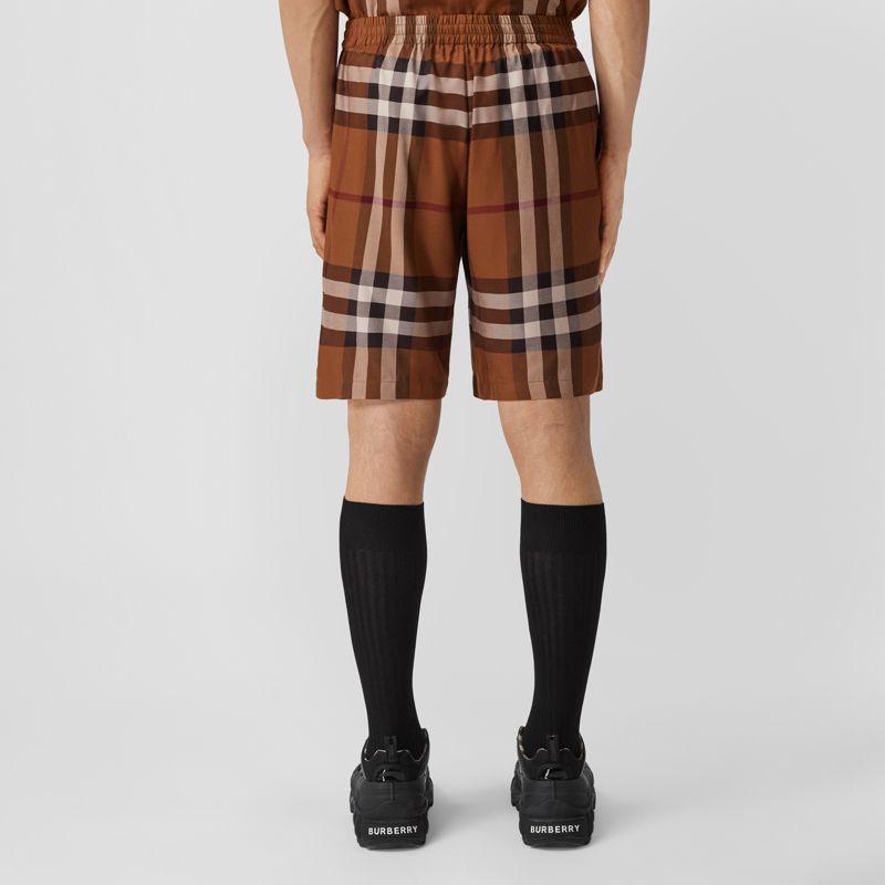 Burberry FW22  Brown Plaid Casual Straight Shorts. 80522081 圖 4