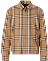 Burberry FW22 Brown Plaid Reversible Zip-Up Jacket with Collar 80544821 Burberry FW22 Brown Plaid Reversible Zip-Up Jacket with Collar 80544821