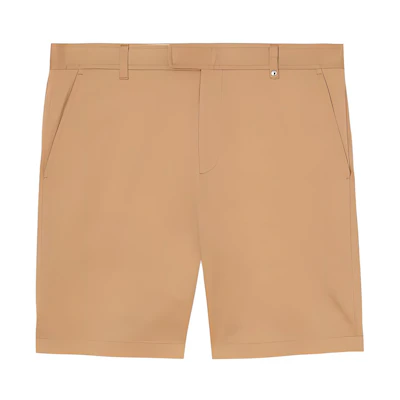 Burberry FW22 Brown Solid Loose-Fit Stretch Casual Shorts. 80551851