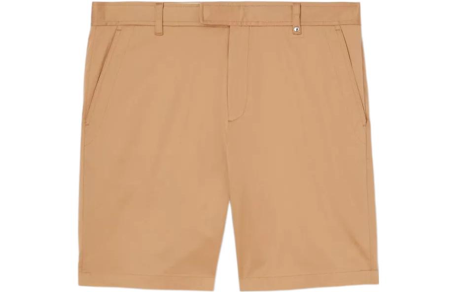 Order 버버리 FW22 브라운 솔리드 루즈핏 스트레치 캐주얼 쇼츠. 80551851