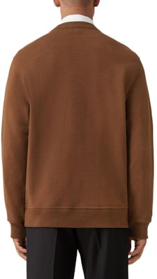 Burberry FW22 Brown Sweatshirt with Letter Logo and Leaf Embroidery. 80632011 Lookbook Burberry FW22 Brown Sweatshirt with Letter Logo and Leaf Embroidery. 80632011
