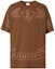 Order Camiseta Marrón Burberry FW22 con Logo y Bordado de Hoja de Roble. 80632041
