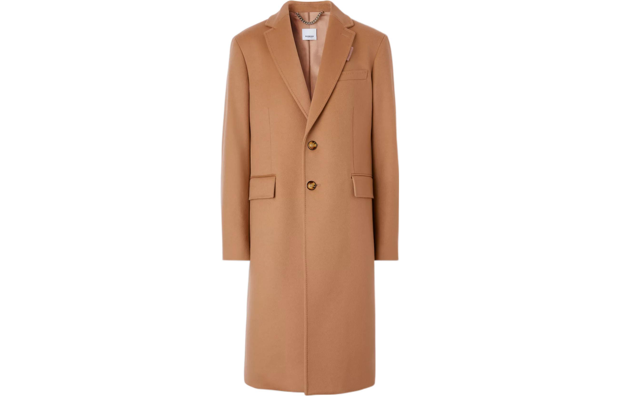 Burberry FW22  Camel Mid-Length Single-Breasted Coat 80582611