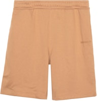 Burberry FW22 Caramel Brown Logo Print Casual Loose Fit Shorts 80553561 Burberry FW22 Caramel Brown Logo Print Casual Loose Fit Shorts 80553561