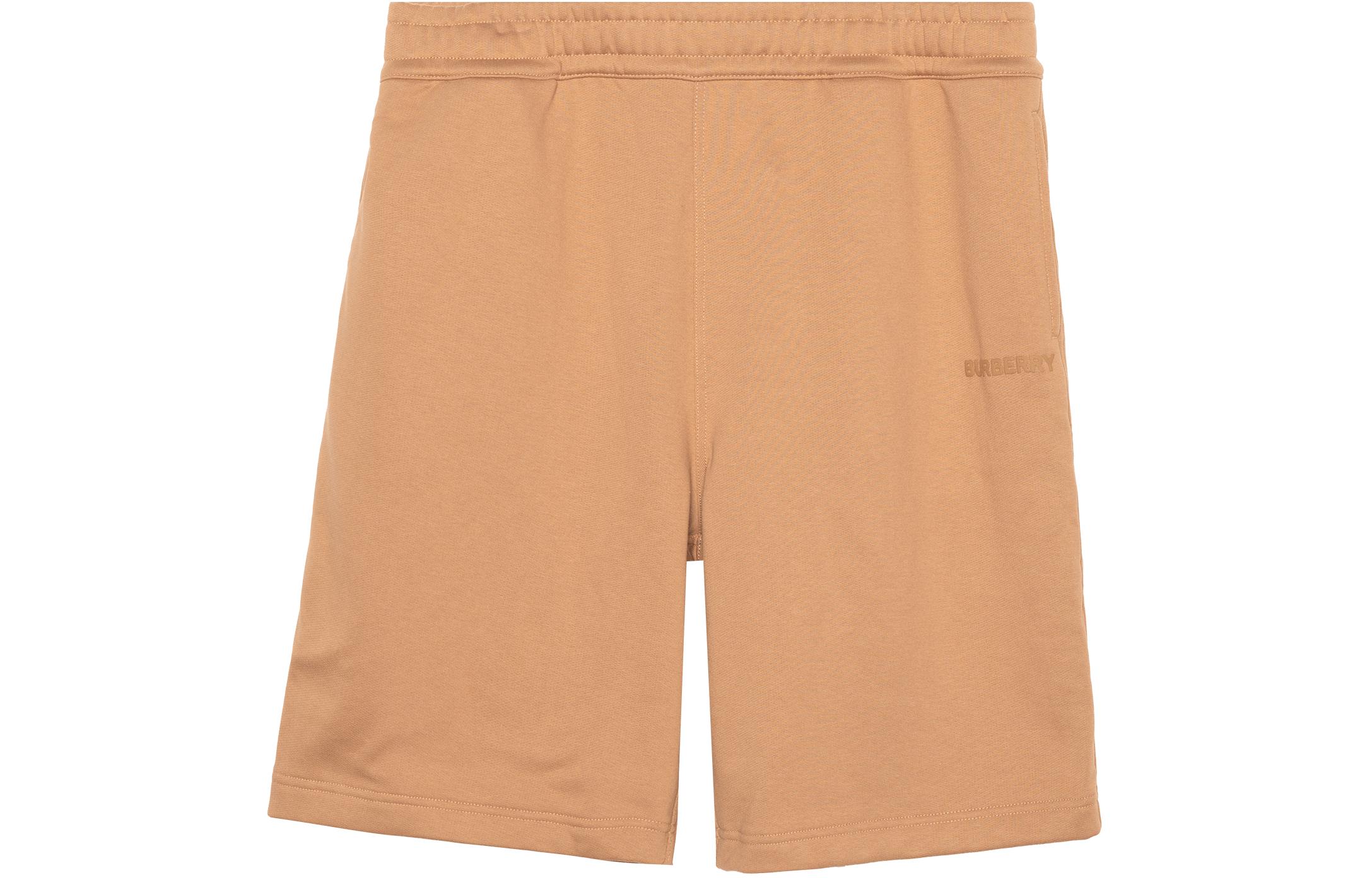 Order Burberry FW22  Caramel Brown Logo Print Casual Loose Fit Shorts 80553561